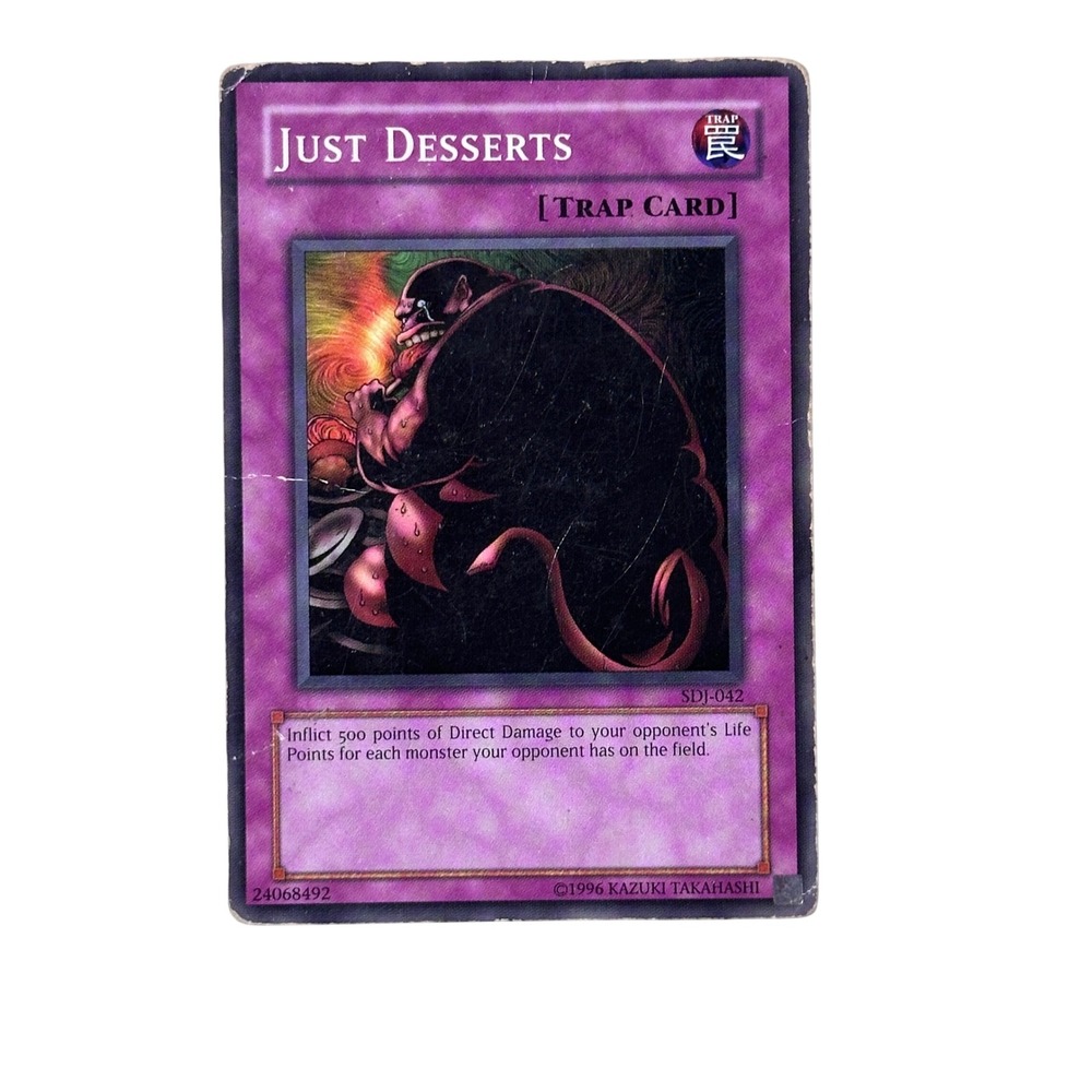 Konami Yu-Gi-Oh‎ Card Just Desserts SDJ-042 1st Edition Trap Burn Deck Retro TCG